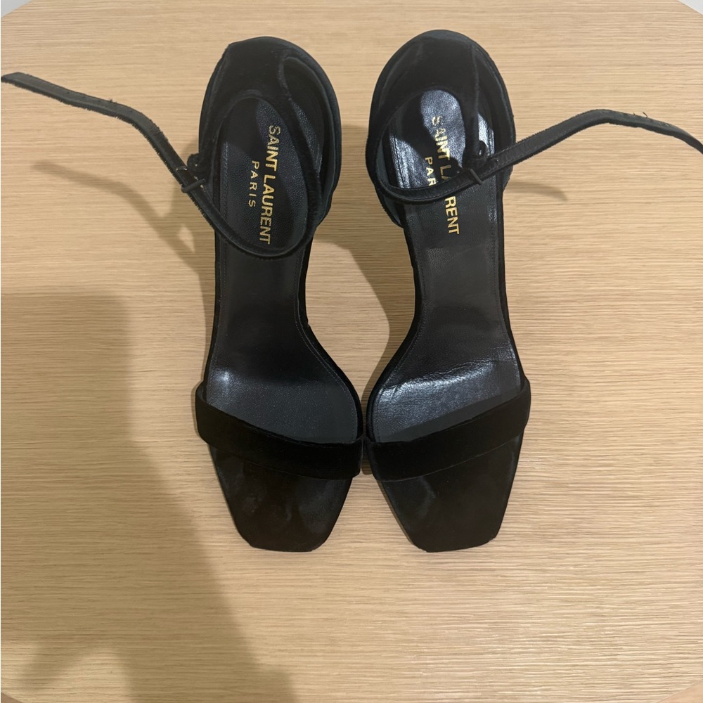 Saint Laurent Black Heeled Sandals